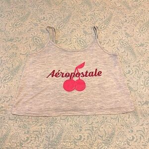 Cropped tank top - pink - gray - cherry - glitter - comfy - y2k